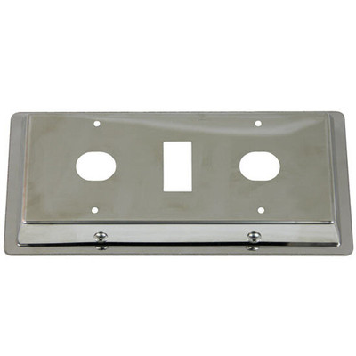 PETERBILT 378 YEAR 1990 STAINLESS STEEL DOME LIGHT ROCKER SWITCH COVER