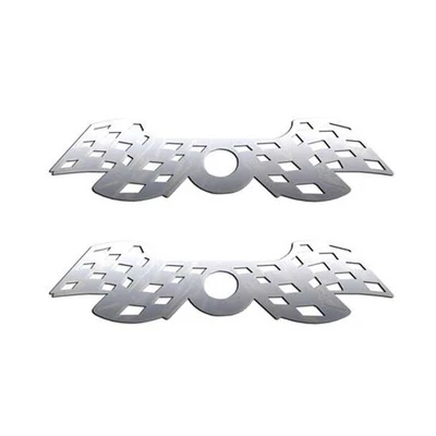357 YEAR 2004 STAINLESS STEEL CHECKERED KEY HOLE GUARDS