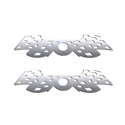 359 YEAR 1972 STAINLESS STEEL CHECKERED KEY HOLE GUARDS