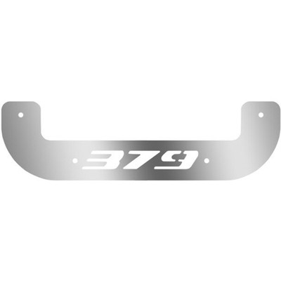 379 YEAR 1995 16 INCH STAINLESS STEEL LOGO FRONT FLAP WEIGHT W BACKPLATE