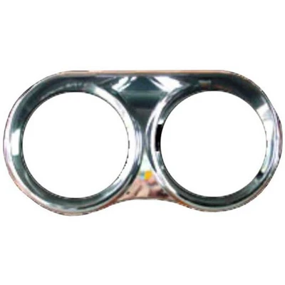 387 YEAR 2010 CHROME SPEEDOMETER TACHOMETER AND SPEEDOMETER BEZEL WITH VISOR
