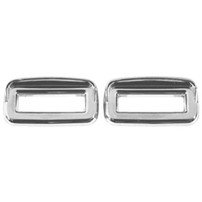 Chrome Bezel Switch Label Covers With Visor - 6 Pack For Peterbilt 378 379 Replacement