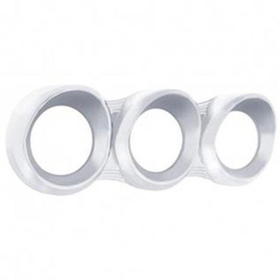 330 YEAR 1996 CHROME PLASTIC 3 GAUGE HORIZONTAL CLUSTER COVER WITH VISOR