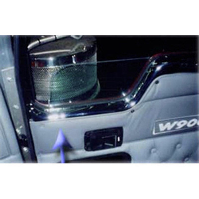 KENWORTH W900L AEROCAB YEAR 2003 CHROME UPPER DOOR TRIM DAYLIGHT DOORS