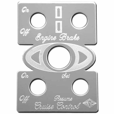 PETERBILT 378 YEAR 2002 STAINLESS STEEL ENGINE BRAKE AND CRUISE CONTROL PLATE Replacement