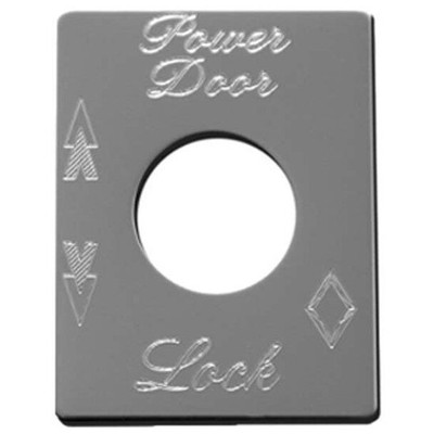 378 YEAR 2002 STAINLESS STEEL POWER DOOR LOCK SWITCH ID PLATE