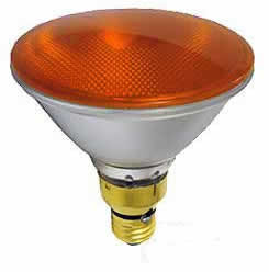 90PAR38FL/H/AMBER Halogen Bulb - PAR38 E26 90W 120V Amber Replacement