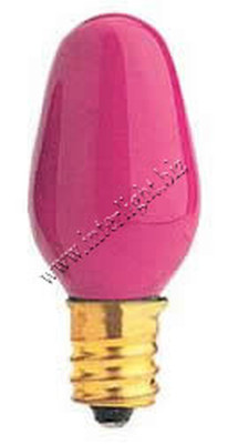 Interlight 7W C7 Ceramic Pink Replacement Light Bulb Ceramic