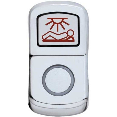 PETERBILT 389 YEAR 2014 CHROME SLEEPER LIGHT ROCKER SWITCH COVER