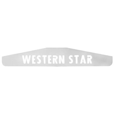 4700SF YEAR 2018 24 X 4 INCH CHROME STEEL WESTERN STAR LOGO BOTTOM MUD FLAP WEIGHT
