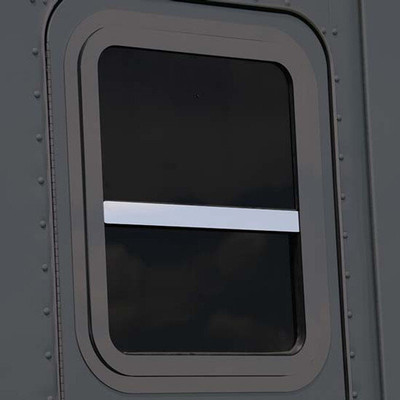 T680 YEAR 2020 STAINLESS STEEL SLEEPER SIDE WINDOW TRIM CENTER BAR