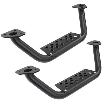 SILVERADO 3500HD WITH AN EXTENDED CAB YEAR 2011 TEXTURED BLACK STEEL 4 INCH DROP DOWN SIDE STEP KIT