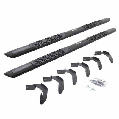 F-150 YEAR 2004 V-3 SERIES 5 X 87 INCH BLACK ALUMINUM OVAL SIDE BAR BRACKETS W/ 4 DOORS EXT. CAB