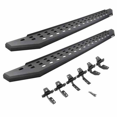 BRONCO WITH 4 DOORS YEAR 2024 TEXTURED BLACK RB20 RUNNING BOARDS W/ MOUNTING BRACKETS