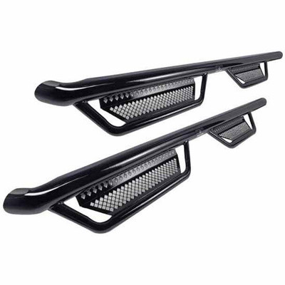 SILVERADO 3500 HD YEAR 2019 BLACK STEEL RUNNING BARS W 4 STEPS W 8 FT. BED
