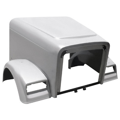 FREIGHTLINER CLASSIC 120 YEAR 2003 FIBERGLASS HOOD SHELL WITH TURN SIGNAL ON TOP OF FENDER - 64 INCH CENTERLINE Replacement