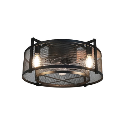 Ceiling Fan 16 inch Black Basket 4 E12 Light Sockets 60 Watt 120V Dimmable Remote Control