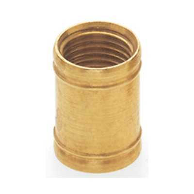 Brass Coupling .5IN Long .125 IP Burnished And Lacquered Replacement