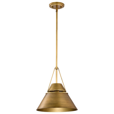 Adina 1 Light Medium Pendant Natural Brass Finish