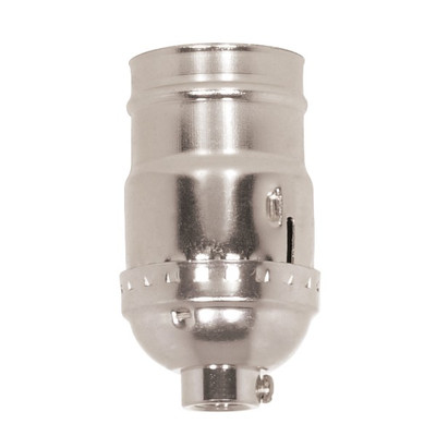3-Way 2 Circuit Keyless Socket .125 IPS Aluminum Nickel Finish 660W 250V Replacement