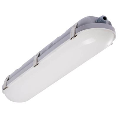 2 Foot Vapor Proof Linear Fixture W Integrated Microwave Sensor CCT Select IP65 and IK08 Rated Replacement