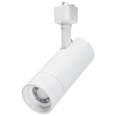 15 Watt LED Track Head 20 to 50 Degree Adjustable Beam Spread CCT Selectable Matte White Finish Replacement
