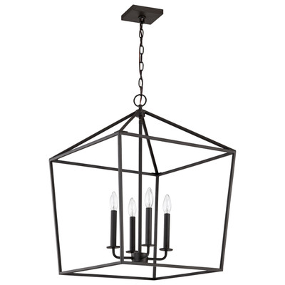 Emma 4 Light Small Pendant Matte Black Finish Replacement