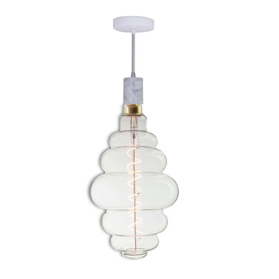4W LED BEEHIVE SHAPED GRAND 2200K FILAMENT W/ WHITE MARBLE PENDANT WITH WHITE STRING Replacement