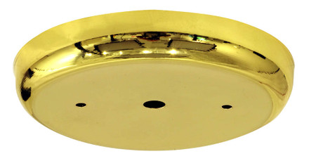 Contemporary Canopy Only Brass Finish 5-.25 in Diameter .4375 in Center Hole 2 -8/32 Bar Hole Replacement
