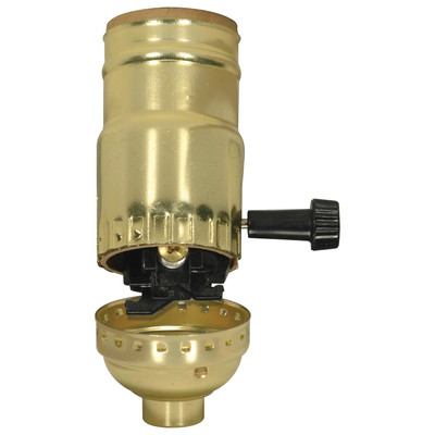 3-Way 2 Circuit Turn Knob Socket With Removable Knob And Strain Relief  .125 IPS Replacement