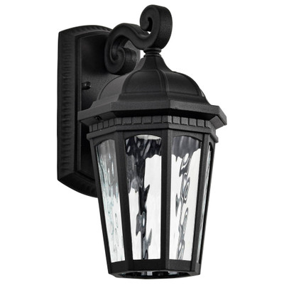 1 Light Outdoor Small Wall Fixture LED SMART Starfish RGBTW CCT Select Matte Black Clear Water Glass Replacement