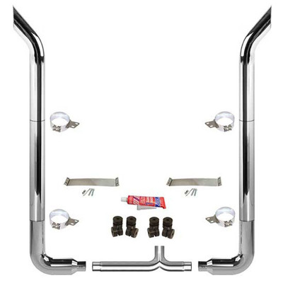 PETERBILT 389 GLIDER YEAR 2020 8-5X102IN CRM EXHAUST KIT W BH STACKS 90S AND CRM TAPER YPIPE QUIET SPOOL 55IN NON-UNI 5IN TAPER LOCK CRM TEE