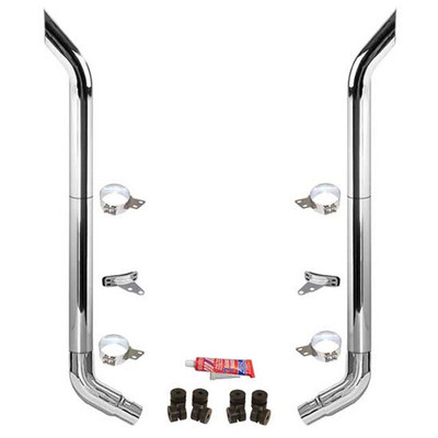 379 YEAR 1997 7-5X96IN CRM EXHAUST KIT W BH STACKS AND OE STYLE ELBOWS STANDARD SPOOL 52IN UNIBILT