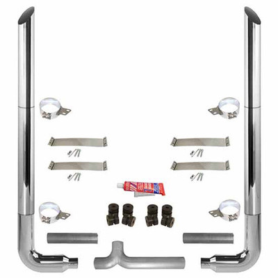 359 YEAR 1970 7-5X108IN CRM EXHAUST KIT W M STACKS AND LONG DROP ELBOWS QUIET SPOOL 5IN TEE AND FLEX