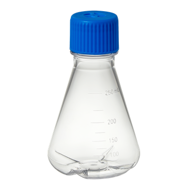 250ml Polycarbonate Baffled Flask Erlenmeyer Sterile Vented Cap Replacement