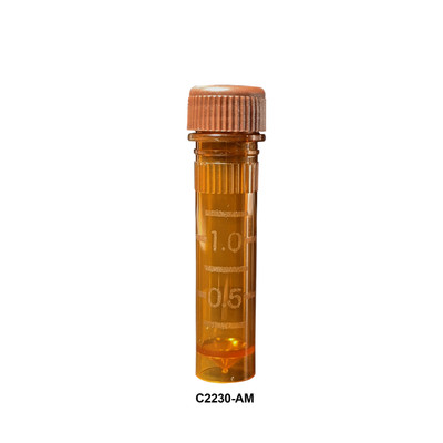2ml Amber Screw Cap Microtubes Sterile Graduated Medical Tube Replacement