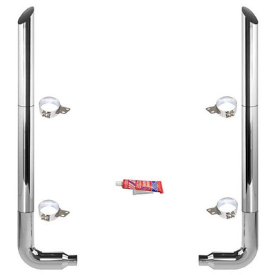 7-5 X 96 Inch Chrome Exhaust Kit With West Coast Stacks
