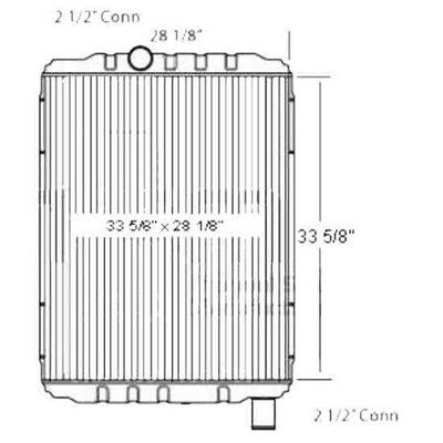 Copper Brass 2 Row Radiator W Out Oil Cooler