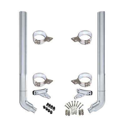 379 YEAR 1996 7-5 X 120 INCH CHROME EXHAUST KIT WITH FLAT TOP STACKS AND OE STYLE ELBOWS