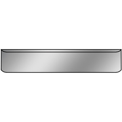9900 I YEAR 2010 BLANK STAINLESS TEXAS HAND FORMED BUMPER 18 INCH WITH POWDER COAT BLACK STEEL USX MOUNTING PLATES WITH SET FORWARD AXLES ONLY