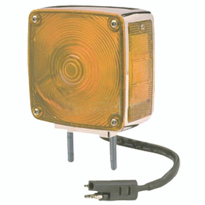 2 Stud Mount Square Amber Turn Signal Light Replacement