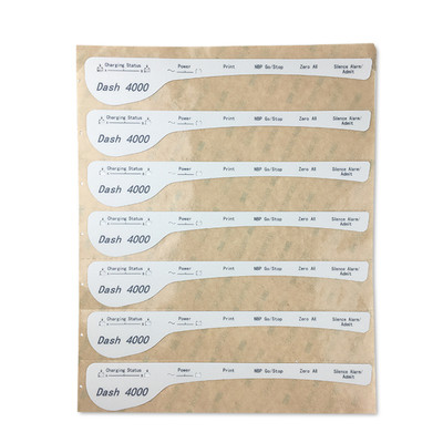 Dash 4000 Front Case Label 7 pcs pack Replacement