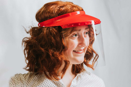 IN-0127562 Coil Visor Set 1 Visor Red White or Blue one 6in one 7in Face Shields Replacement