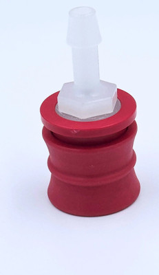 IN-0127440 High Temp Female Hansen Connector Barbed 0.25 ID Tubing Red Replacement