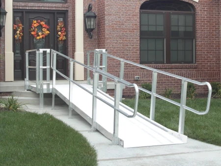 Modular XP Ramp w/Handrails 36IN W x 16FT L Replacement