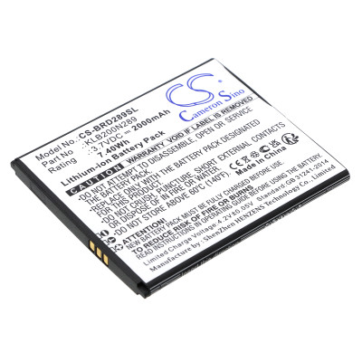 Mobile, SmartPhone Replacement Battery Li-ion 3.7V 2000mAh 7.40Wh