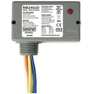 Enclosed Relay 10amp DPDT 24vac dc 208-277vac Replacement