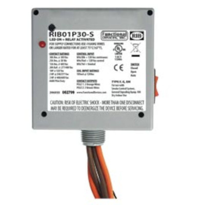 Enclosed Relay 30 Amp Dpst-n ocoil Side Override with 120 Vac Coil Replacement
