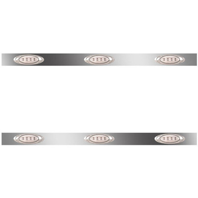9900I 124BBC YEAR 2000 51 INCH STAINLESS STEEL SLEEPER PANELS W 6 P1 AMBERCLEAR LEDS