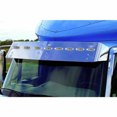 12.5 Inch S.S. Drop Visor W 8 AmberClear Crew Light Replacement